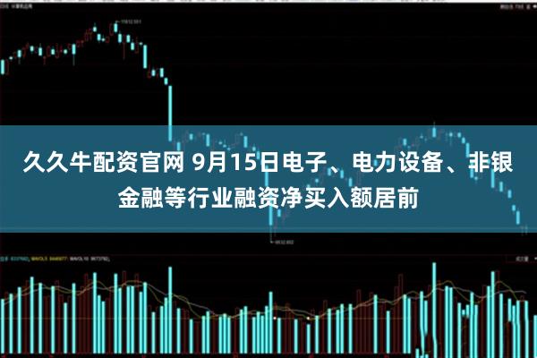 久久牛配资官网 9月15日电子、电力设备、非银金融等行业融资净买入额居前