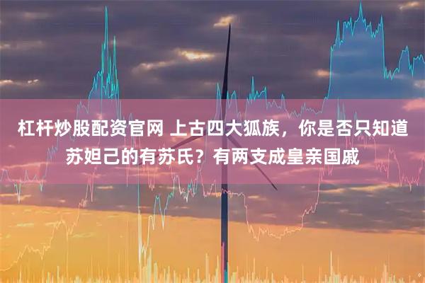 杠杆炒股配资官网 上古四大狐族，你是否只知道苏妲己的有苏氏？有两支成皇亲国戚