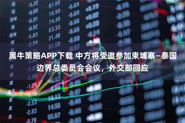 黑牛策略APP下载 中方将受邀参加柬埔寨—泰国边界总委员会会议，外交部回应